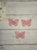 Метелик з фоамірану з глітером темно-рожевий №6