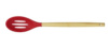 SALE! Ложка з прорізями силіконова 30см червона з дер/ручкою ZTJ004 (PRC)