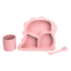 Детский набор силиконовой посуды 3 предмета Розовый HP34545P