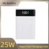 Корпус павербанку  павербанк повербанка 25 ватів 4*18650 Power Bank акумуляторний подвійний USB Type-C сундукцією з ліхтарем БІЛій