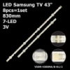 LED підсвітка Samsung TV 43« V5DN-430SMA-R1 V8DN-430SMA-R1 UE43J5300AU UE43N5300AU UE43N5380AU UE43N5500AU 8шт