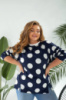 Світшот жіночий в горох, колір синій, 257R332