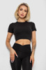 Футболка - топ жіноча в рубчик, колір чорний, 238R58210