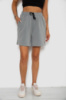 Шорти жіночі однотонні, колір сірий, 238R777