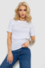 Футболка жіноча з принтом, колір білий, 238R57378-1