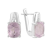 Серебряные серьги CatalogSilver с натуральным Кунцитом 8.906ct (2116400)