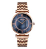 Чоловічий класичний годинник Skmei 9198 Rose Gold-Black з мінеральним склом та сталевим браслетом