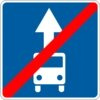 Информационно-указательный знак 5.12(Конец полосы для движения маршрутныx транспортных средств)