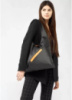 Жіноча сумка велика хобо на плече стильна чорна шкіра еко 753200129