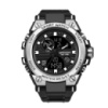 Чоловічий спортивний годинник Sanda 739 Black-Silver з комбінованим циферблатом та підсвічуванням