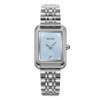 Жіночий годинник Skmei 2670SIBU Silver-Light Blue з мінеральним склом та сріблястим браслетом