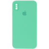 Чохол Silicone Case Square Full Camera Protective (AA) Для Apple iPhone XS Max ( Зелений / Spearmint) - купити в SmartEra.ua