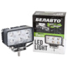 Фара-LED Прямокутник 18W 111*80*56mm (3W*6) 10-30V Ближнє/Flood «BELAUTO» (BOL0103 Flood) (1шт)