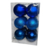 Набор игрушек на елку 19805 8 см 12 шт синий
