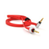 Кабель AUX Sony Audio DC3.5 папа-папа 1.0м, CCA Stereo Jack, (плоский) Red cable, OEM