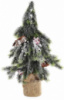 Декоративная елка «Ягоды и шишки» 50см в джутовом мешочке
