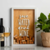 Рамка копилка «Save water drink wine» для пробок, Белый-коричневий, английский