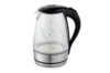 Электрочайник стеклянный Metec 1.7л черный (700016)