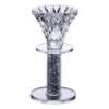 Подсвечник стеклянный на ножке 6×12 см декоративный прозрачный подсвечник на стол HP-4-60M