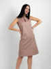 Лляне плаття міді «Viki» оптом | Розпродаж моделі Капучіно, 42-44