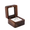 Коробочка для колец деревянная,коробка ювелирная свадебная, футляр обручальных колец для свадьбы или предложения,прозрачная крышка