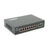 POE коммутатор Merlion 8 POE 10/100  + 2 RJ45 10/100 + встроенный блок питания 52V 1.8A