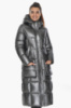 Куртка женская Braggart зимняя длинная с капюшоном - 59230 цвет тёмный пирит