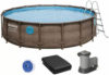 Каркасний басейн Bestway 56725 (488х122 см) з картриджним фільтром, драбиною та тентом