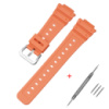 Ремінець для Casio G-Shock GA-2100 Orange SI помаранчевий поліуретановий (1051-0841)