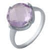 Серебряное кольцо CatalogSilver с натуральным аметистом 4.913ct, вес изделия 3,48 гр (2042990) 17.5 размер