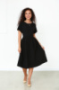Жіноче плаття міді з короткими рукавами «Валенсія» оптом та по дропшипінгу | Норма | Розпродаж моделі Чорний, 42