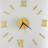 3D настенные часы, безкаркасные часы, часы наклейки 40-50 см Золотистый