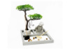 Набір Дзен Настільний сад каменів Монах під деревом 20 х 20 х 23 см