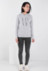 Жіноче світло-сіре худі з написом