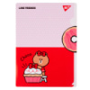 Папка-уголок с клапаном A4 YES Line Friends Choco 492111