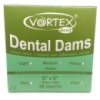 Хустки для коффердаму Дентал Дамс (Dental Dams) 36шт/уп, Medium (0,18мм) (зелені) Vortex без аромату