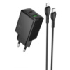 МЗП Hoco N71 Nuevo PD30W+QC3.0 (1USB-A/1C) + кабель Type-C to Lightning