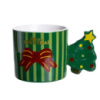 Чашка фарфоровая новогодняя Merry Christmas 350 (мл) Зеленая Yiwu FM-CS-51GR