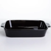 Форма для запікання порцелянова 2.3 л 31х21х6 см чорна для запіканки овочів м'яса S12926