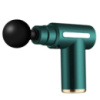 Ручной перкуссионный массажер для тела с 4 насадками Gun Massager Green
