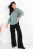 Жіночий бірюзовий светр