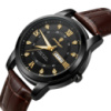 Poedagar Unique Men Black Leather, 2 ремінці