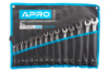 Набор рожково-накидных ключей Apro 6-22мм в чехле DIN3113 (15шт) (202239)