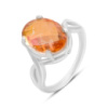Серебряное кольцо CatalogSilver с Натуральным золотим кварцем 4.448ct, фианитами, вес изделия 4,58 гр (2165576) 18 размер
