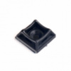 Площадка для стяжки под шуруп/дюбель 20x20mm 50шт./уп. черная Ø 4 мм