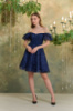 Коктейльна сукня «Гіпюр Лілія» 25009 Синя