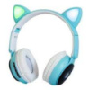 Беспроводные наушники «Кошачьи ушки» CatEar ST77M с подсветкой RGB Bluetooth MP3 плеер Blue