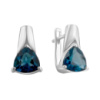 Серебряные серьги CatalogSilver с топазом Лондон Блю 2.805ct (2095569)