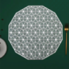 Сервировочная салфетка под горячее круглая 38х38 см, коврик сервировочный серебристый набор 2 шт