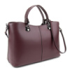 Бордова шкіряна сумка середніх розмірів Італія 77627BO